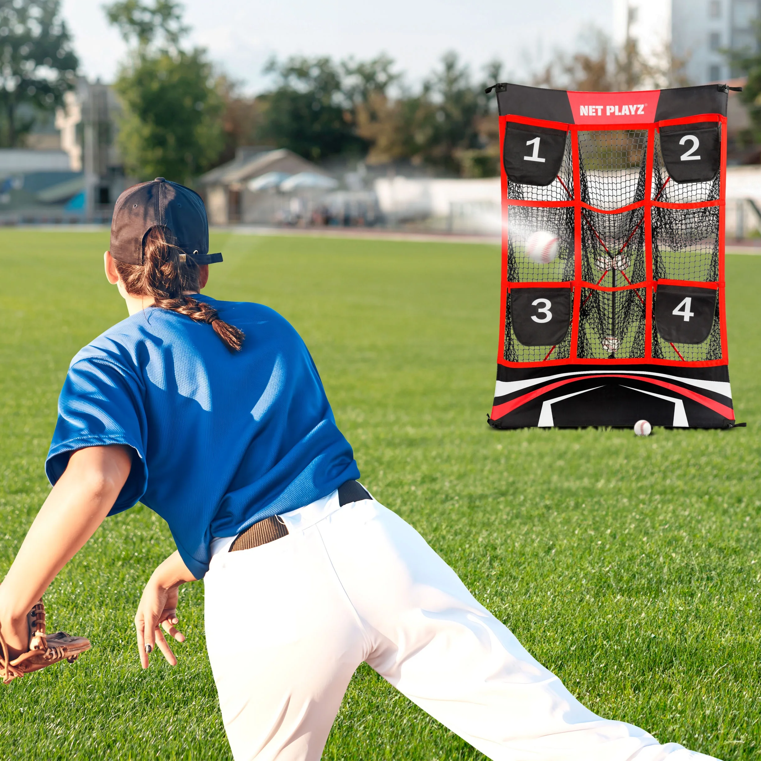 Pitching Target Net 9 Pocket Strike Zone