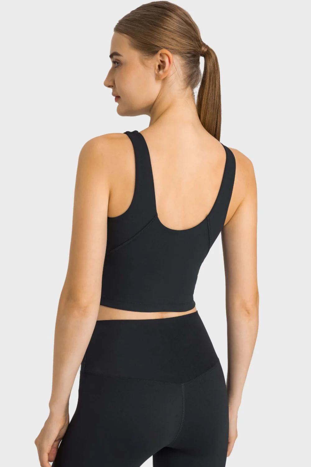 Like Skin Highly Stretchy Cropped Sports Tank