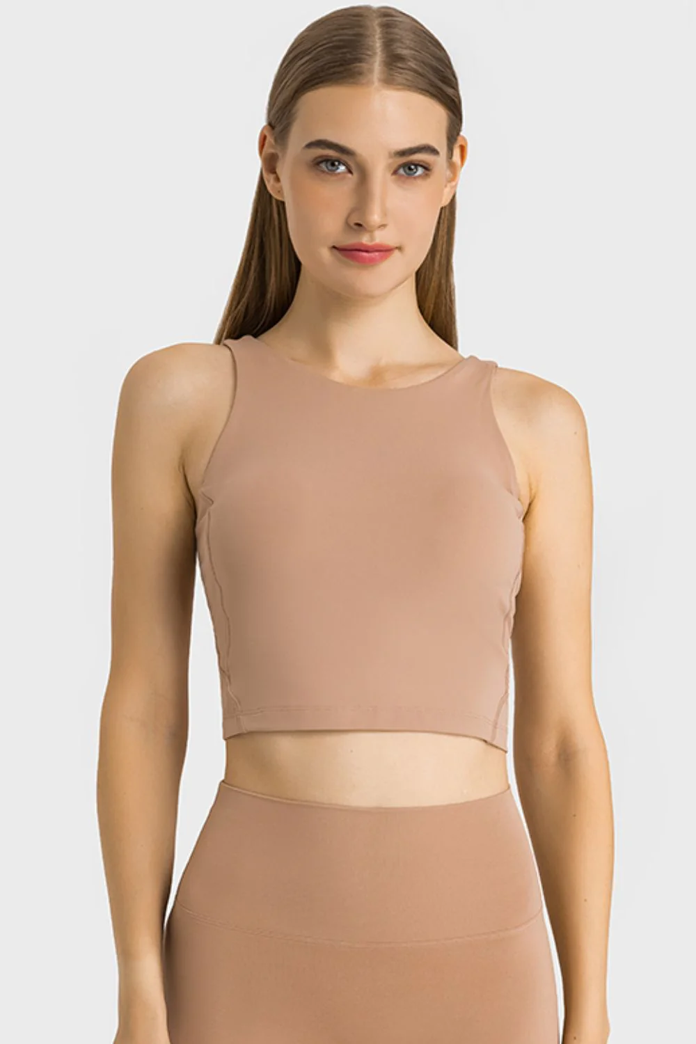 Like Skin Highly Stretchy Cropped Sports Tank