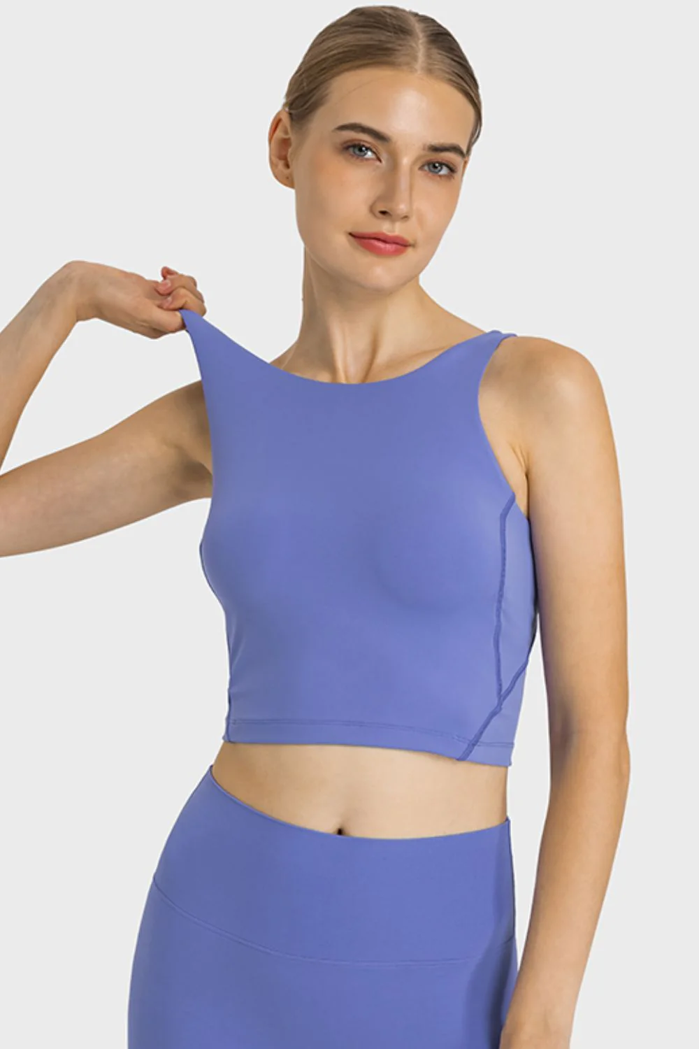 Like Skin Highly Stretchy Cropped Sports Tank
