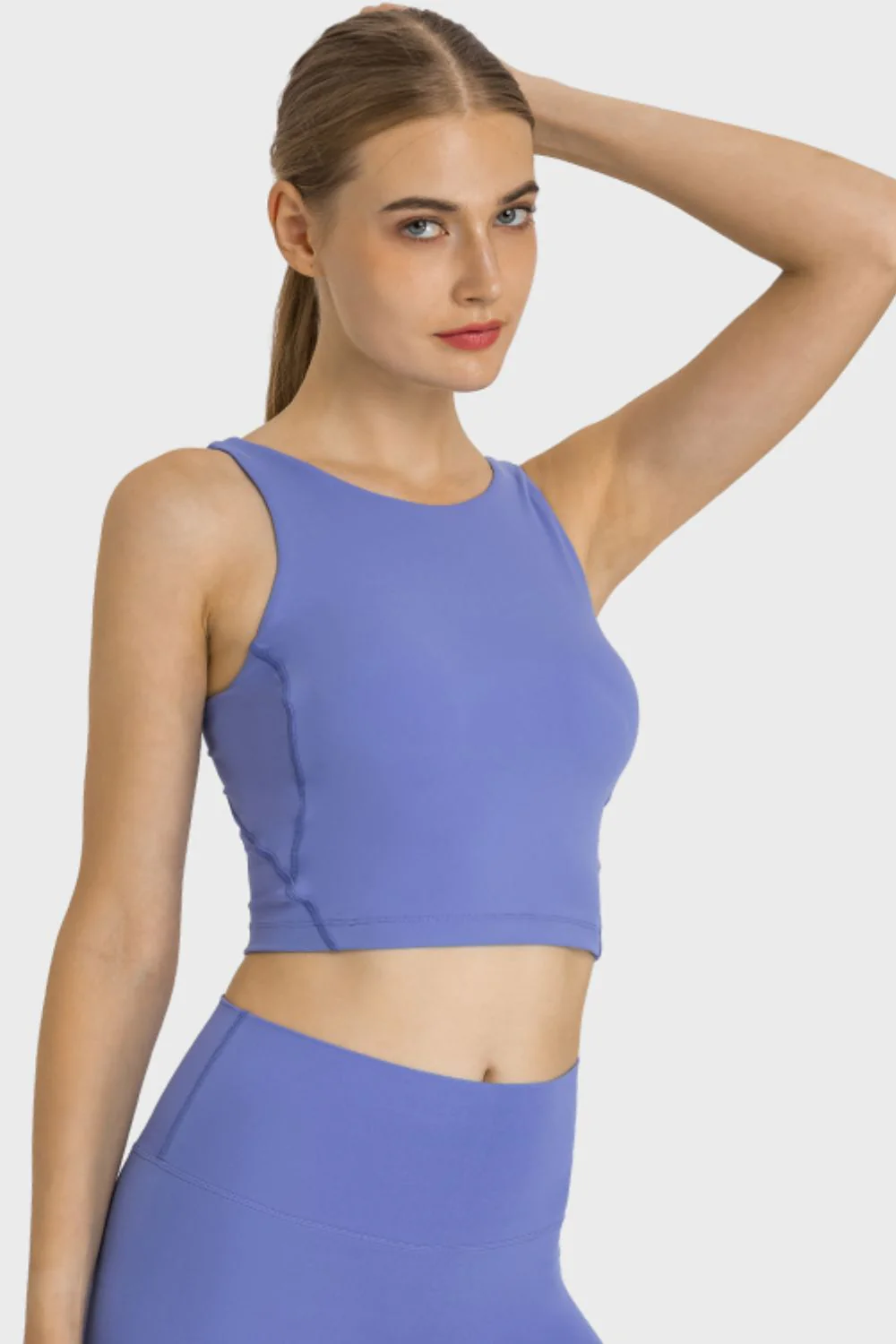 Like Skin Highly Stretchy Cropped Sports Tank